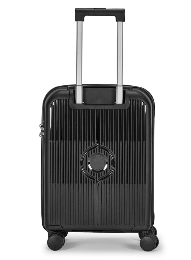 LIMRA Travel Bags 4-Piece Hard Shell Luggage Set Durable Polypropylene Suitcases with Spinner Wheels Dark Black - Image 5